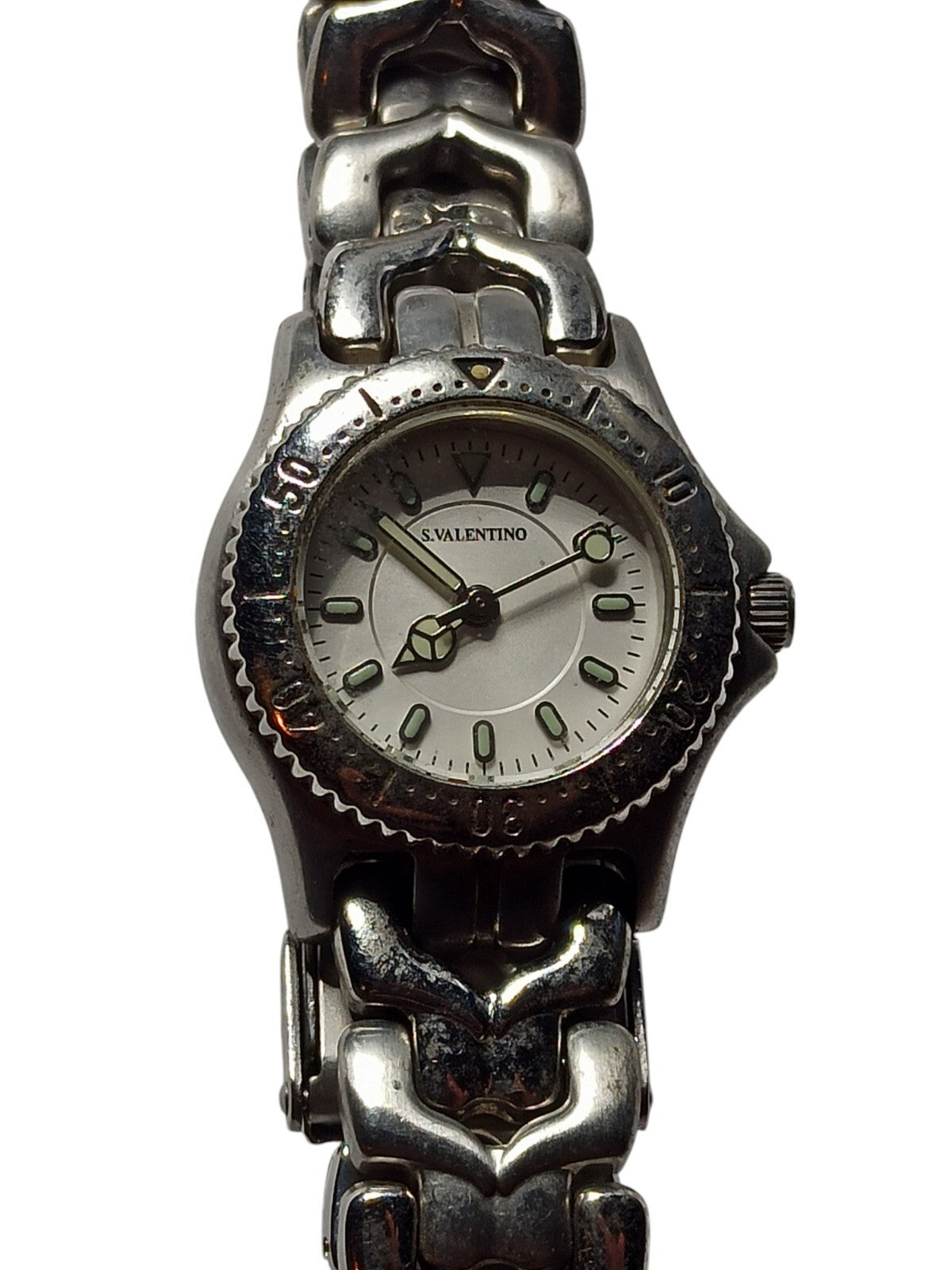 Montre femme S.Valentino SL101 bracelet métal argenté à pile à changer