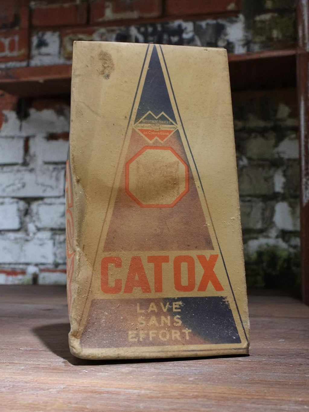 Paquet lessive Catox ancien années 50 vintage rétro déco pub France