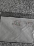 Lettre affranchie oblitérée France cachet rouge philatélie enveloppe (Ref 27)