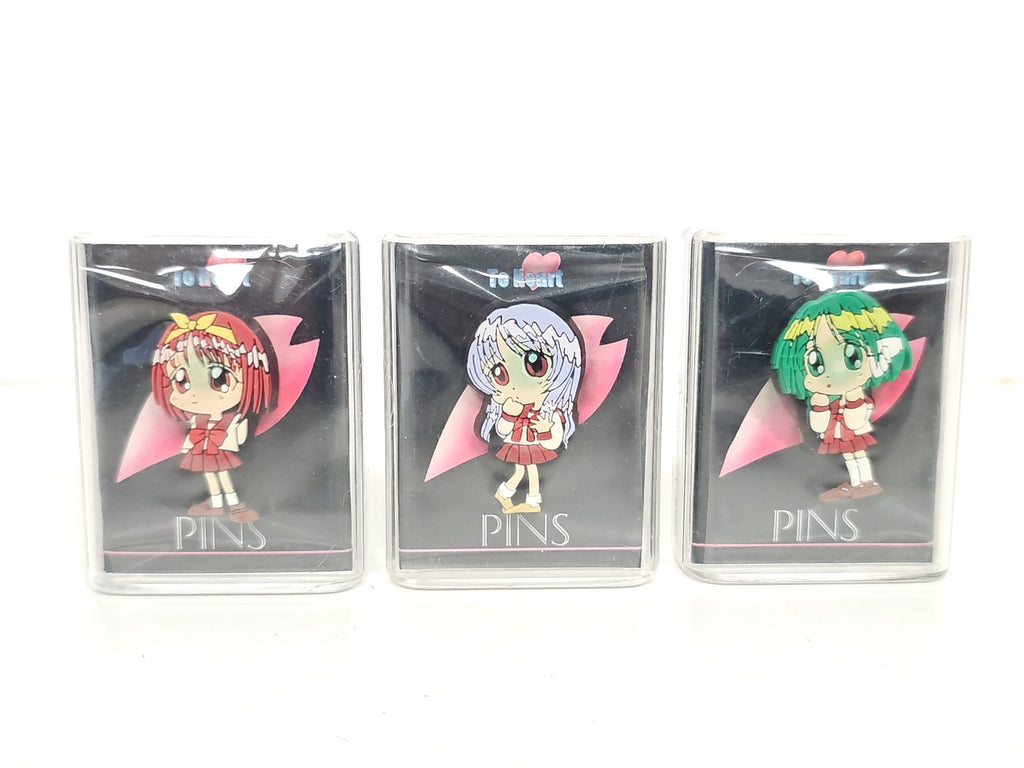 Lot 3 pin's manga To Heart, badges animés japonais, accessoires décoratifs