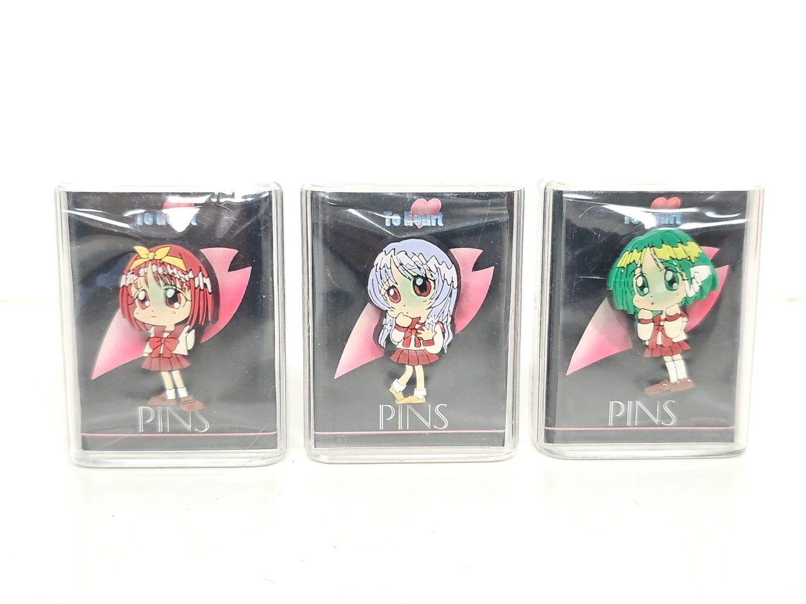 Lot 3 pin's manga To Heart, badges animés japonais, accessoires décoratifs