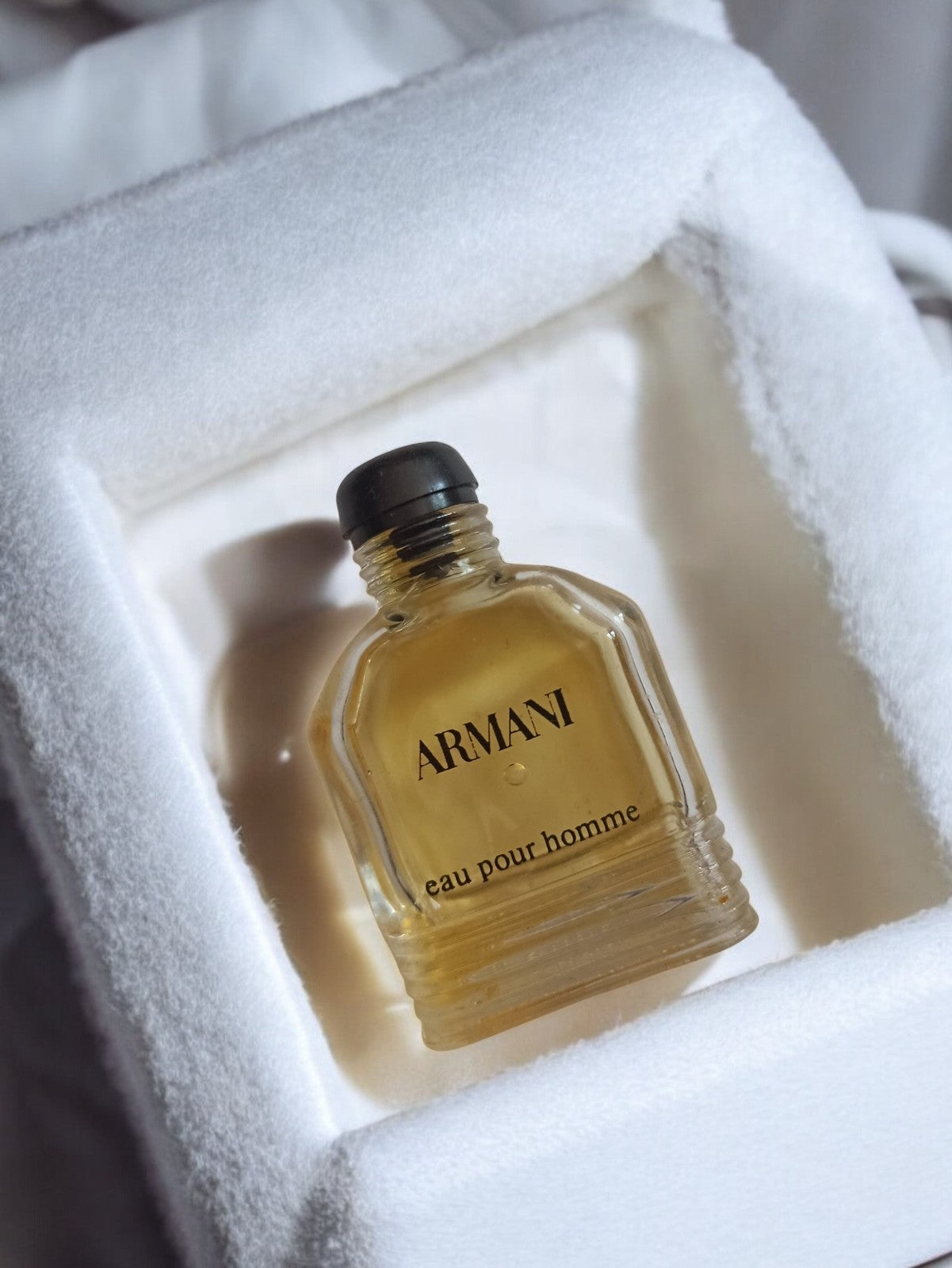 Miniature parfum Armani vintage eau pour homme flacon ancien rétro déco