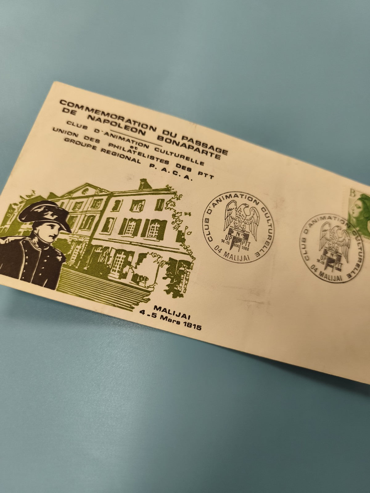 Enveloppe premier jour FDC Napoléon Bonaparte Malijai illustration couleur
