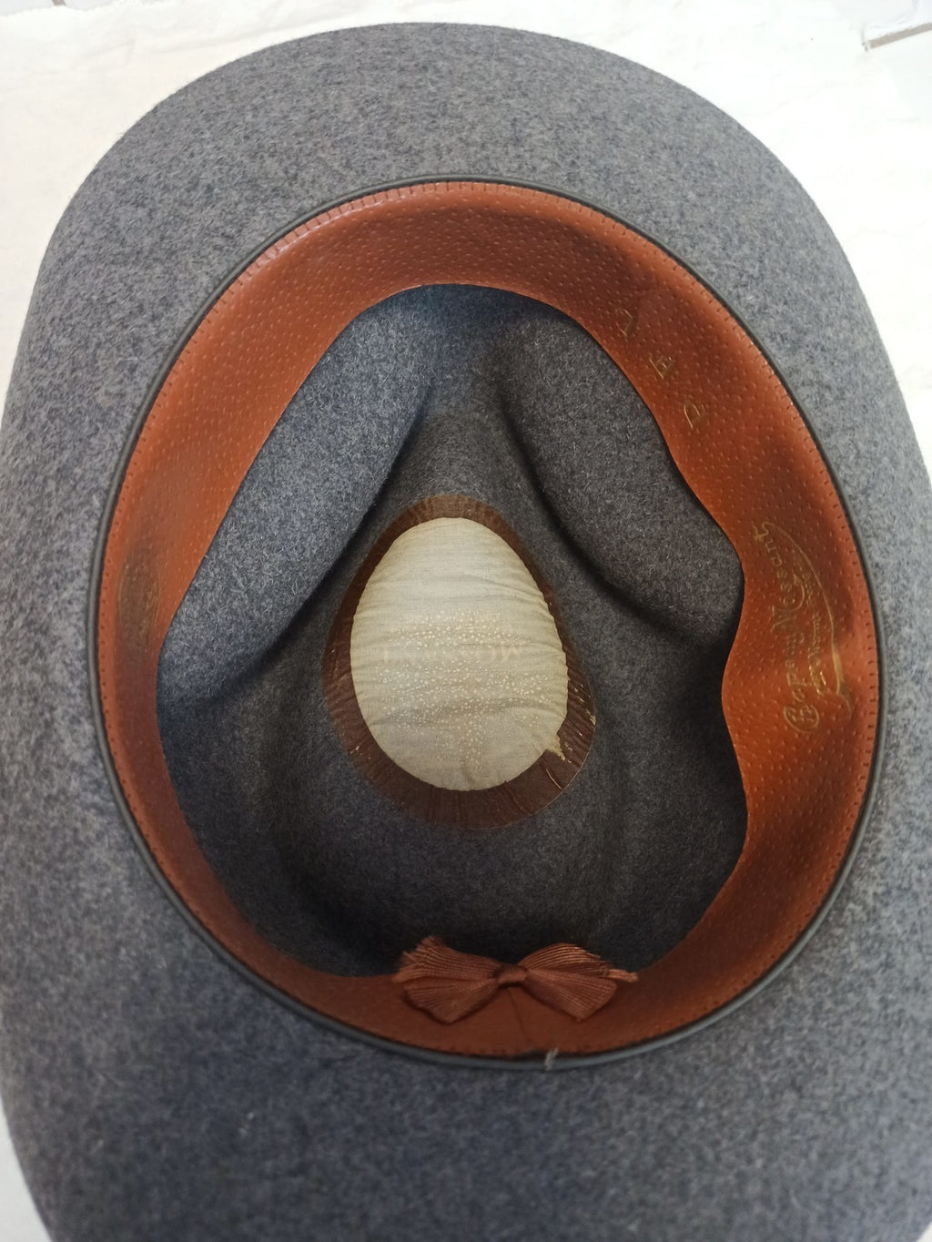 Chapeau homme vintage Mossant gris feutre ancien rétro accessoire élégant