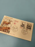 Enveloppe FDC premier jour d?émission Cerf et Renard animaux Bufon France
