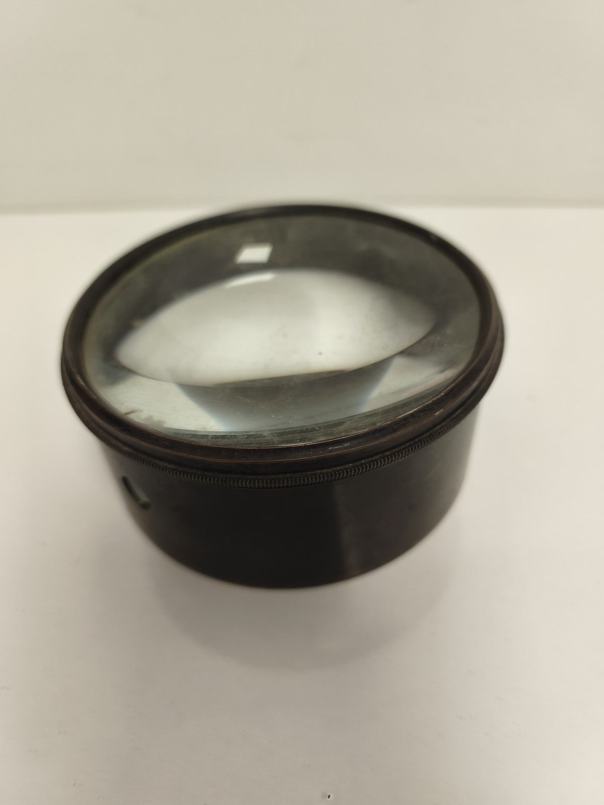 Lentille condenseur ancienne pour projecteur, loupe optique vintage, monture asp