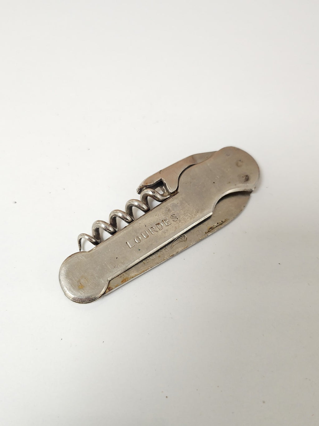 Ancien décapsuleur vintage Lourdes collection rétro souvenir France rare
