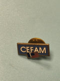 Vintage pin's CEFAM ancien, drapeaux France USA, collection, badge rétro