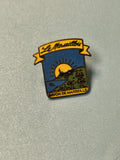 Vintage pin's Le Marseillais Savon de Marseille bleu jaune collection rare