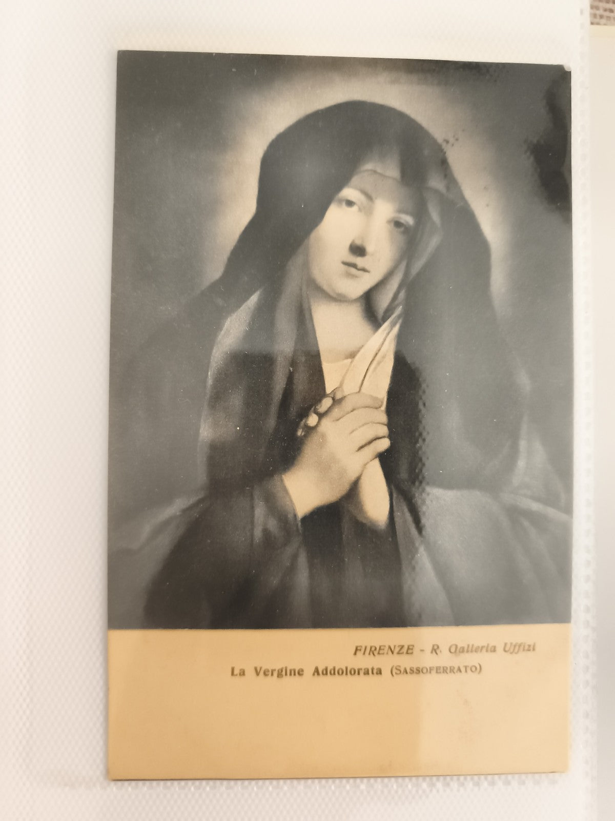 Carte postale ancienne La Vierge Addolorata Sassoferrato Firenze Uffizi CPA