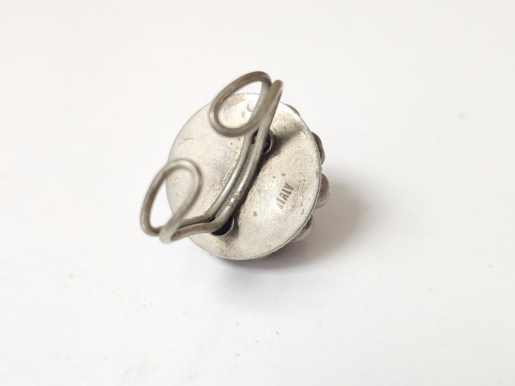 Bague ancienne en argent vintage rétro, bijou d?époque pour collection ou cadeau