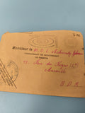Ancienne enveloppe philatélie militaire Marseille 1955 collection vintage