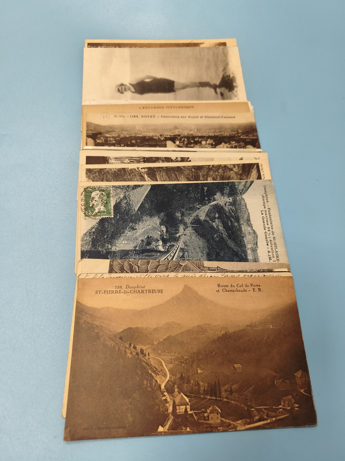 Lot cartes postales anciennes CPA paysages France, villages, montagne, vrac
