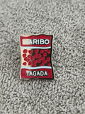 Pin's vintage HARIBO Tagada, badge ancien, rouge, logo bonbon, (Ref 9)