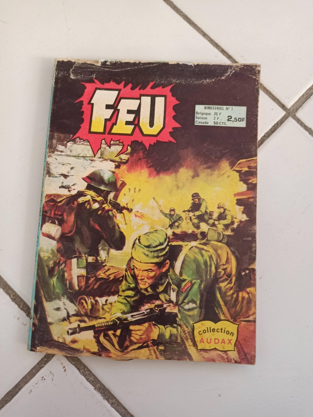 Revue ancienne FEU n°1 Audax guerre vintage bimestriel couverture illustrée