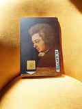Carte téléphonique vintage Télécarte 50 Mozart portrait rétro puce