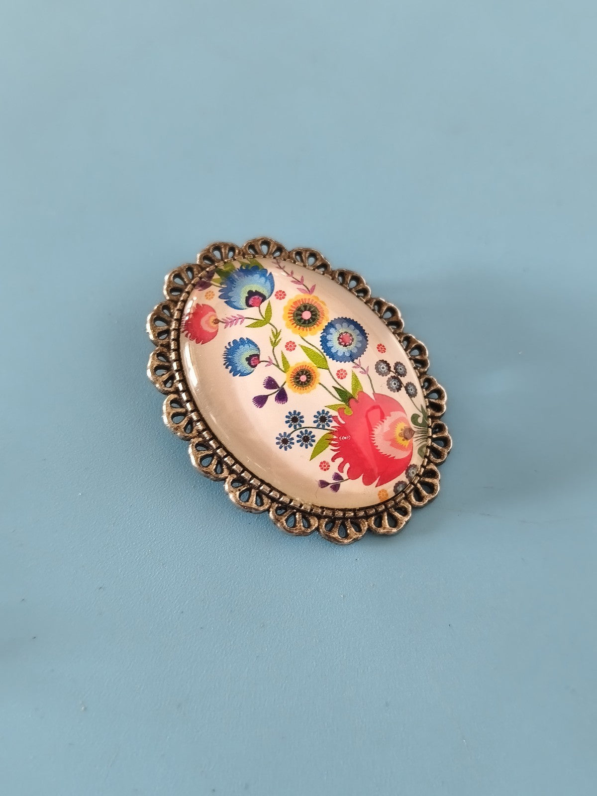 Broche rétro ancienne fantaisie, bijou vintage original pour collectionneur