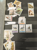 Lot anciens timbres oblitérés Mozambique animaux oiseaux collection philatélie