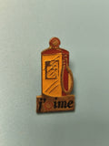 Vintage pin's Shell pompe à essence jaune rouge collection automobilia ancien