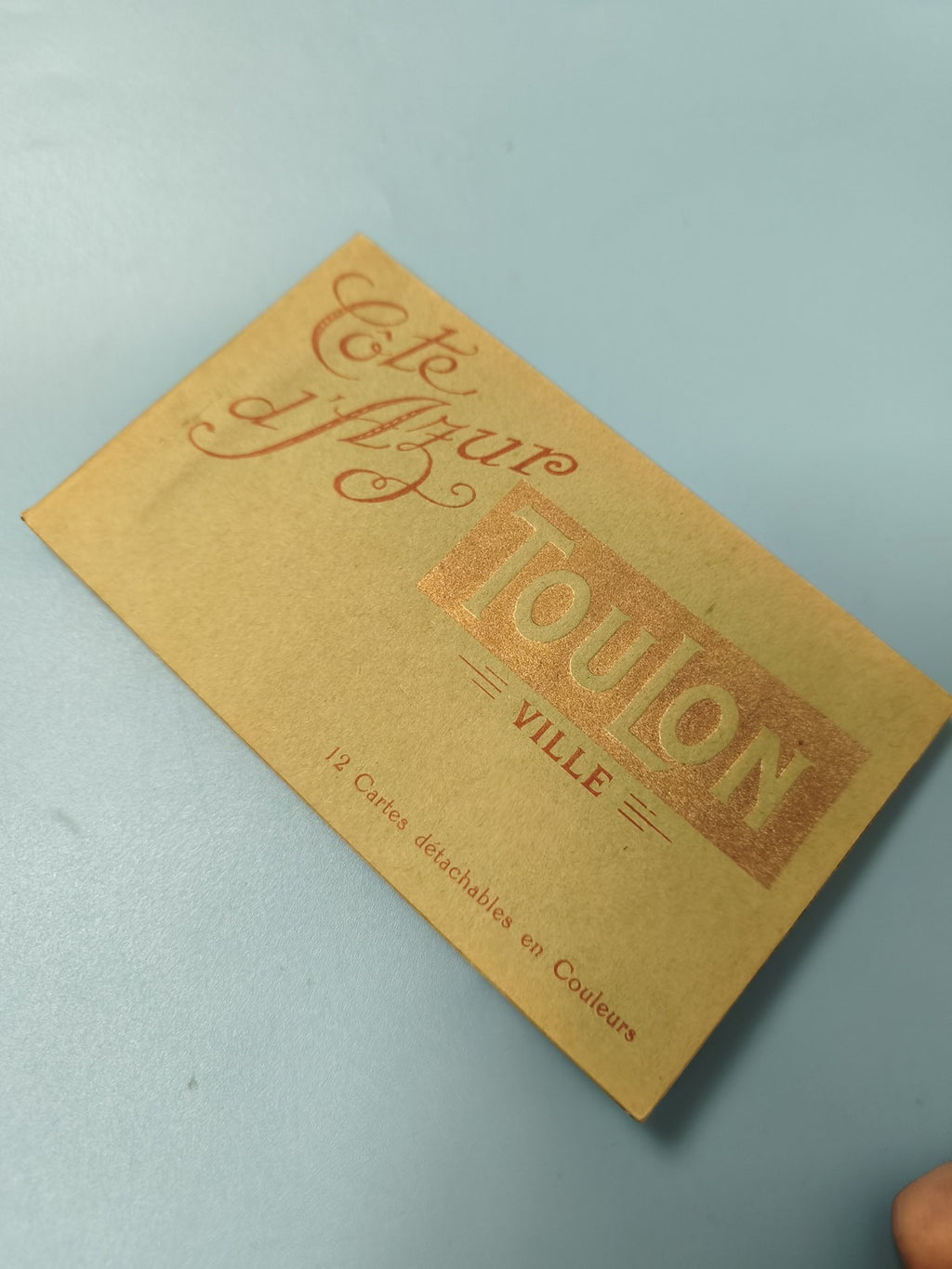 Lot anciennes photos couleur Toulon Côte d?Azur 12 cartes détachables vintage