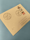 Ancienne enveloppe 1965 timbres oblitérés Fêtes Franco-Suisses Royan philatélie