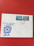 Enveloppe philatélie Suisse oblitérée, timbre Helvetia, motif bateau