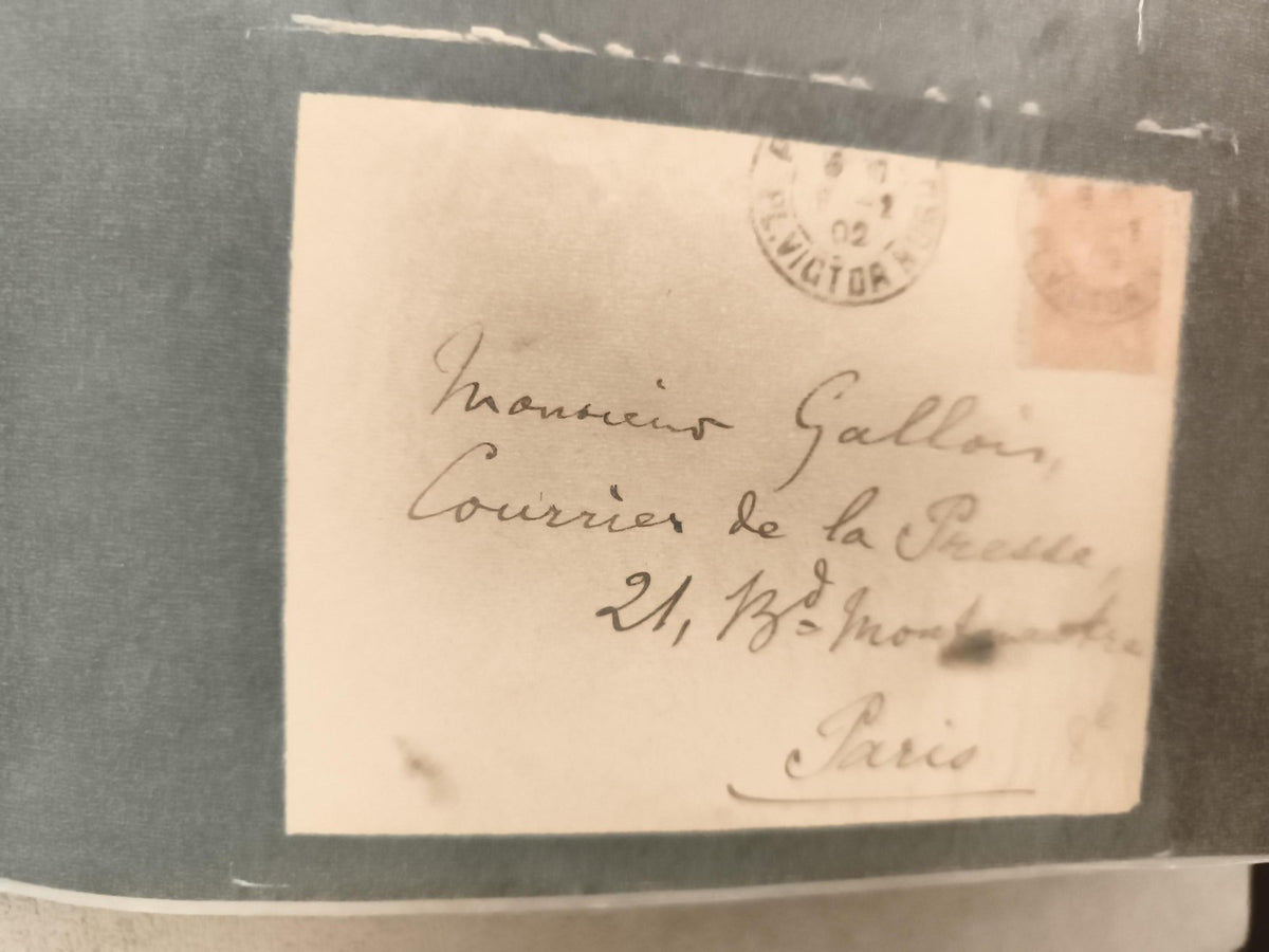 Lettre ancienne timbrée Paris 1902 manuscrite philatélie cachet visible