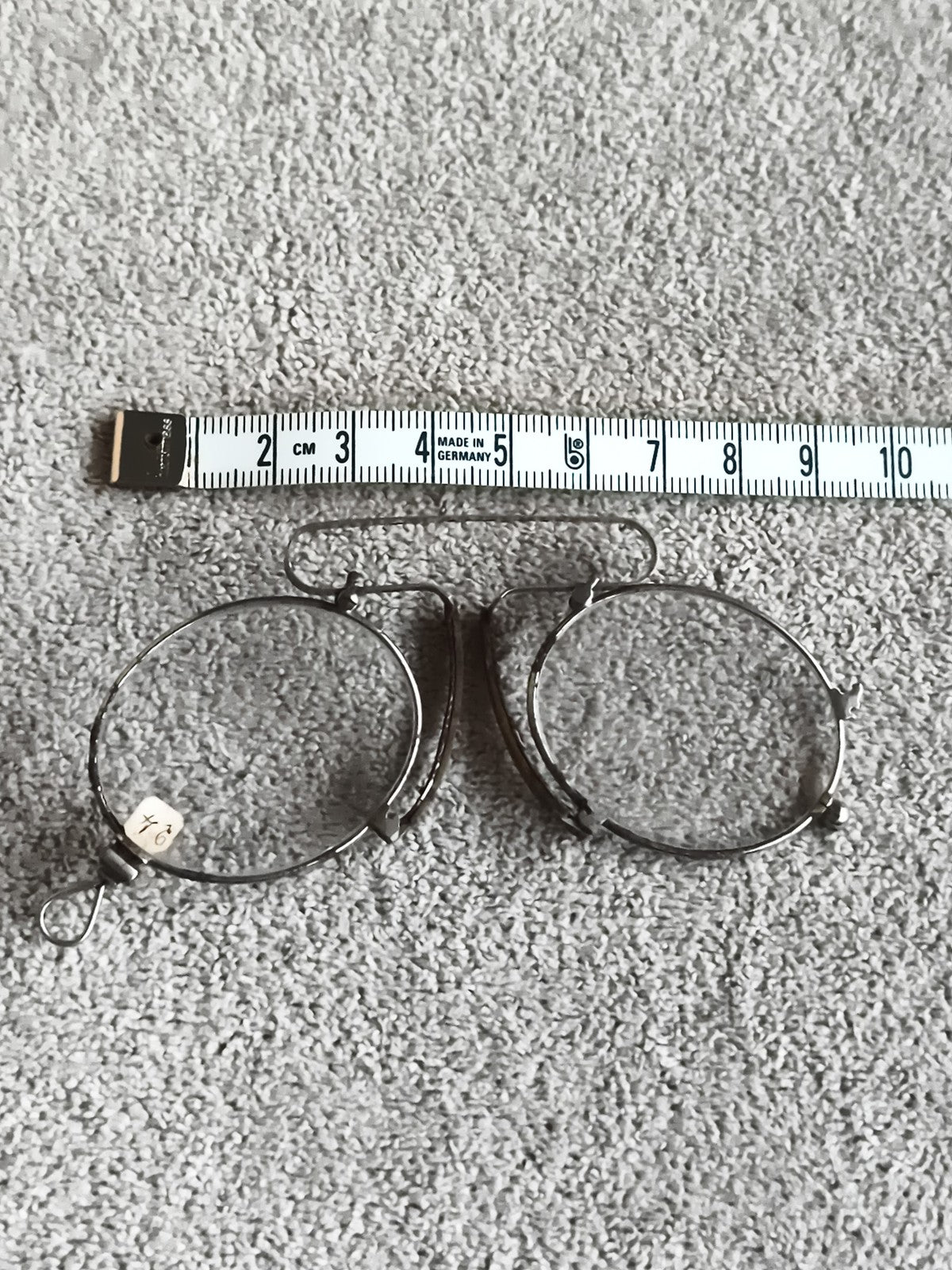 Pince-nez ancien lunettes rondes métal vintage XIXe optique rétro