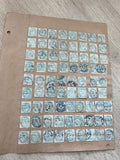 Gros lot anciens timbres étude Marianne France oblitérés planche philatélie