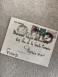 Lettre affranchie Brésil 1936 timbres oblitérés aviation philatélie Paris
