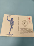 Enveloppe FDC timbre Albertville 92 Jeux Olympiques flamme olympique La Poste
