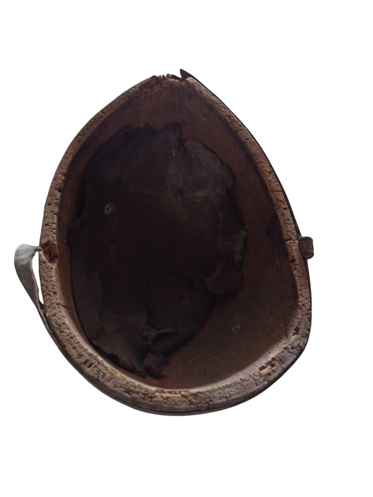 Casque rugby ancien cuir marron vintage années 30 rétro sport déco