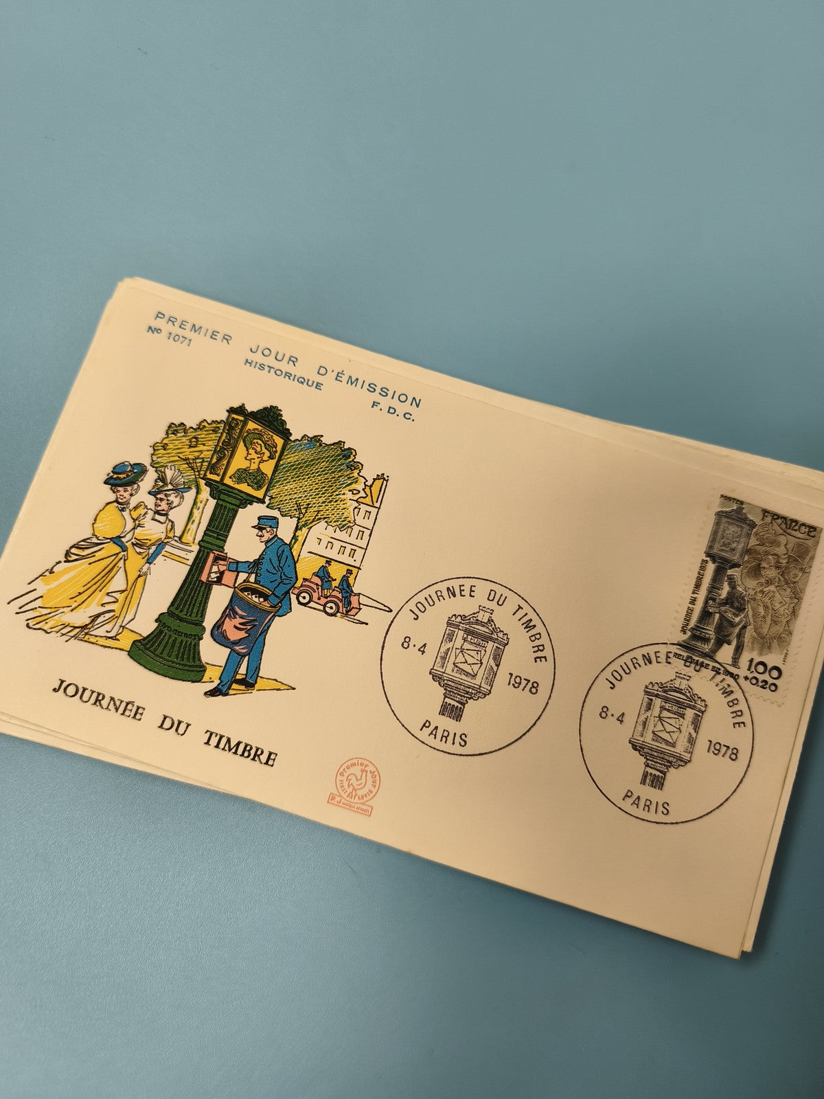 Enveloppe FDC Premier Jour d?Émission Journée du Timbre Paris 1978 illustrée