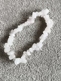 Bracelet pierres naturelles blanches, perles irrégulières, bijou fantaisie