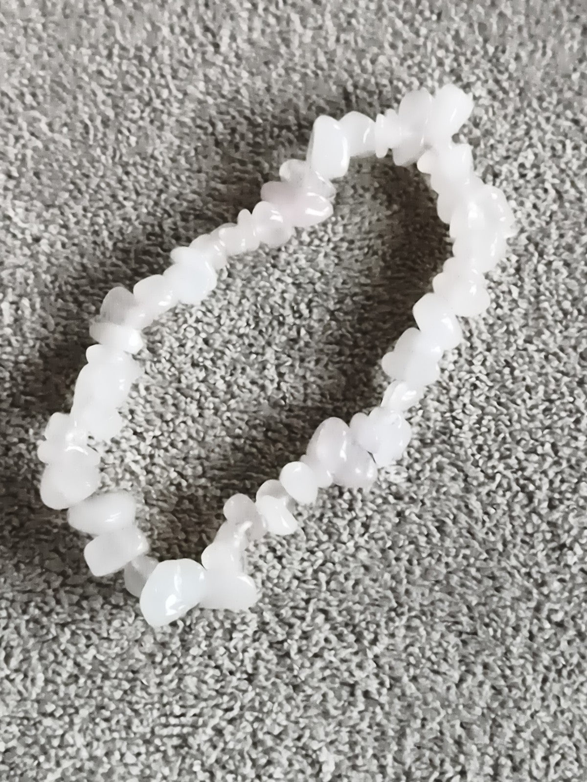 Bracelet pierres naturelles blanches, perles irrégulières, bijou fantaisie