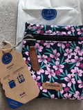 Pochette Cabaia interchangeable fleurs rose bleu 15 cm neuve accessoire sac