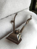 Rasoir moustache vintage ancien 1920s, tondeuse manuelle métal déco collection