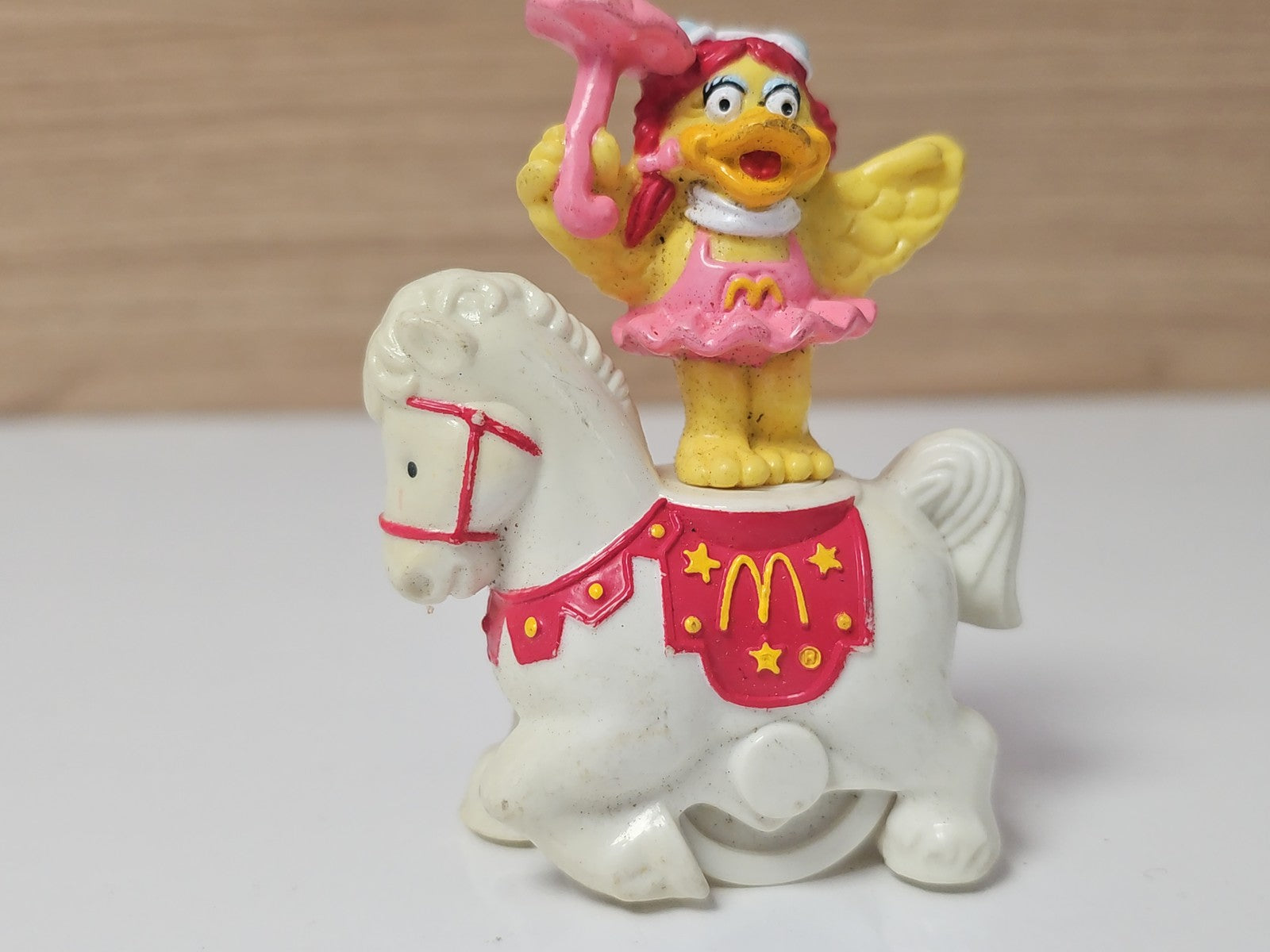 Vintage McDonald's Happy Meal cheval blanc avec Birdi ancien jouet collection ra