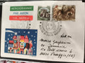 Aérogramme ancien Italie affranchissement philatélie décor Noël illustré