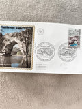 Lettre FDC Gorges de l'Ardèche 1971 Vallon-Pont-d'Arc Premier Jour ancien philat