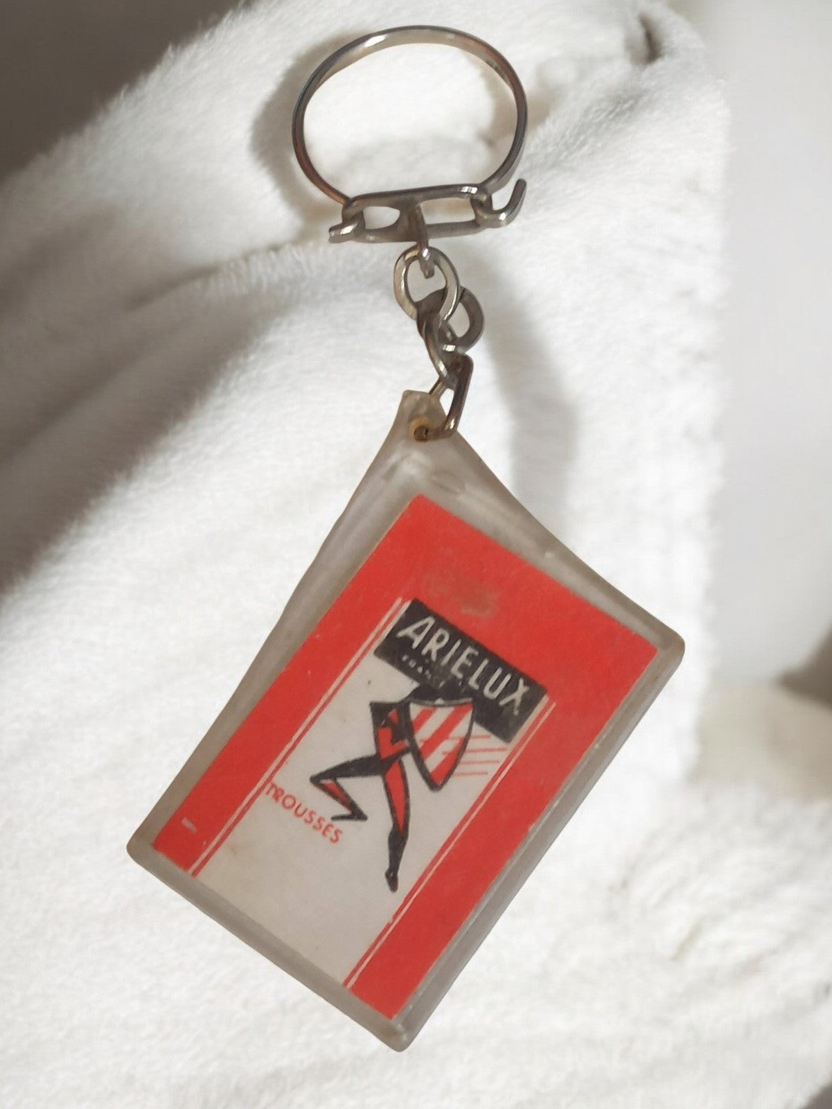 Porte-clés publicitaire Arielux vintage années 60 rétro accessoire rare