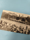 Ancienne carte postale animée Lourdes procession Saint-Sacrement religieux