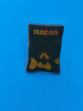 Vintage pin's Flodor chips forme sachet, collection publicitaire ancien