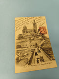 Carte postale ancienne Marseille La Vierge de la Garde écrite timbre visible