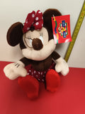 Peluche Minnie Mouse Disney Tokyo, robe rouge à pois, étiquette Mickey Kids