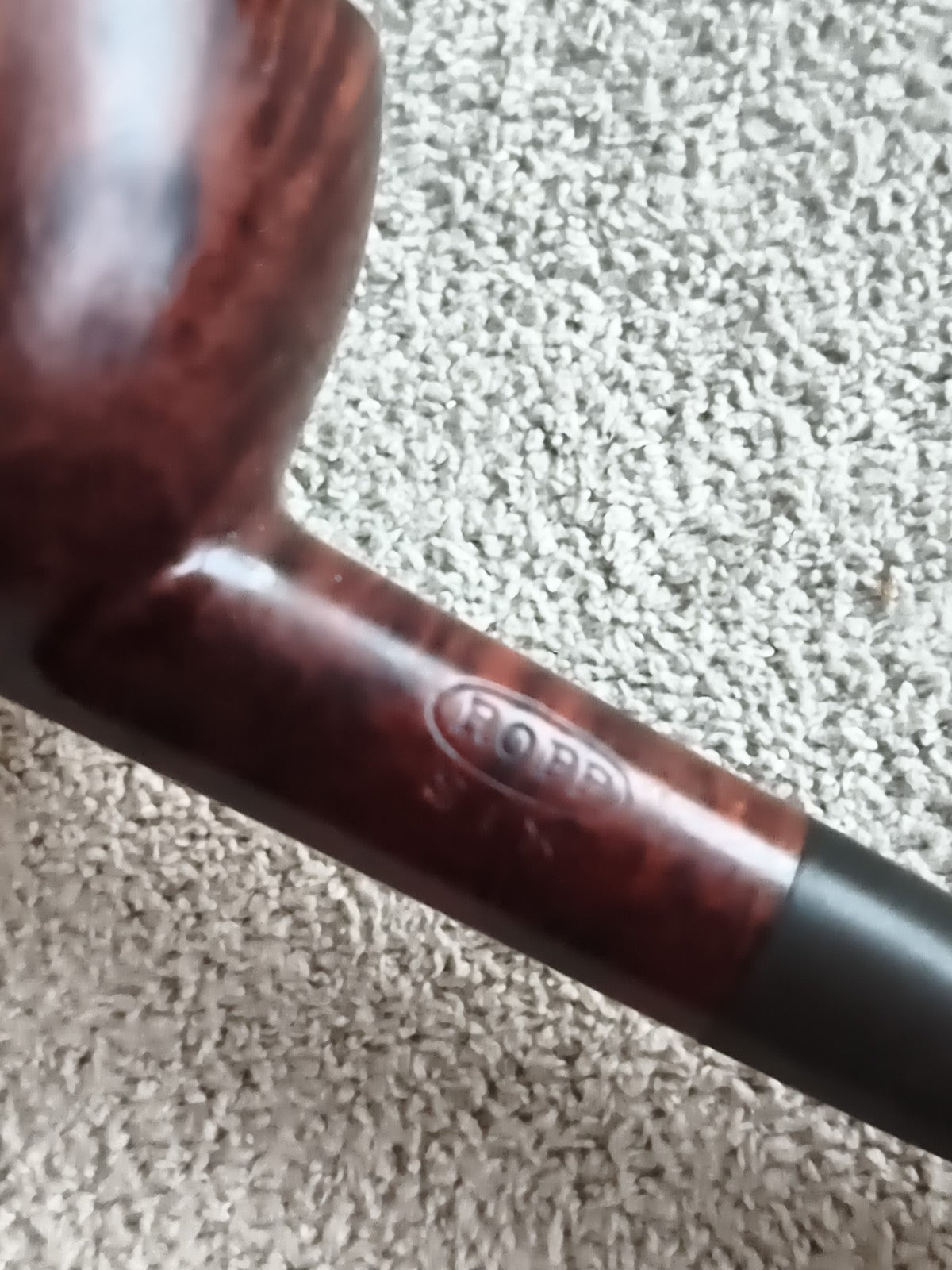 Pipe ancienne Robb forme droite finition brune vintage tabac rétro