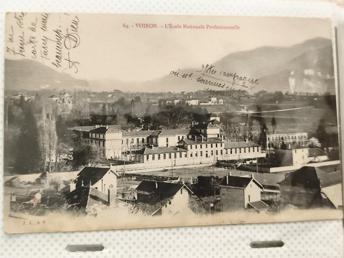 Carte postale ancienne Voiron École Nationale Professionnelle CPA photo vintage