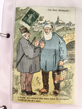 Carte postale ancienne illustrée Ces bons Normands humour timbre 5c CPA