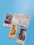 Lot de tickets publicitaires de pesée bascule publique, illustrés, papier