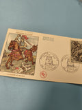 Enveloppe FDC Premier Jour Philippe Auguste Bataille de Bouvines illustrée